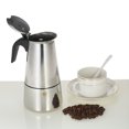 thumbnail image 2 of Percolador de café expreso leyfeng de acero inoxidable 300ml 6 tazas Mocha inducción, 2 of 8