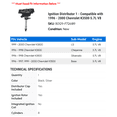 thumbnail image 2 of Ignition Distributor 1 - Compatible with 1996 - 2000 Chevy K3500 5.7L V8 1997 1998 1999, 2 of 2