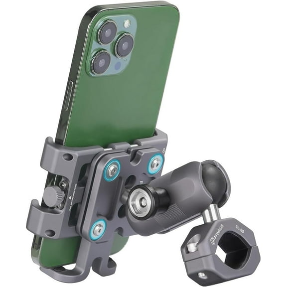 FANAUE Anti-theft Motorcycle Phone Mount with Vibration Dampener for Bicycle/ATV/UTV/Scooter Handlebar,Compatible with RAM Mounts B size Phone Holder for 5.5-7'' Smartphone