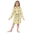 thumbnail image 6 of FORMRS Niños Bathrobe Unisex Hooded Robe Soft Plush Pajamas Sleepwear, Size 2-3T, Pineapple Love, 6 of 7