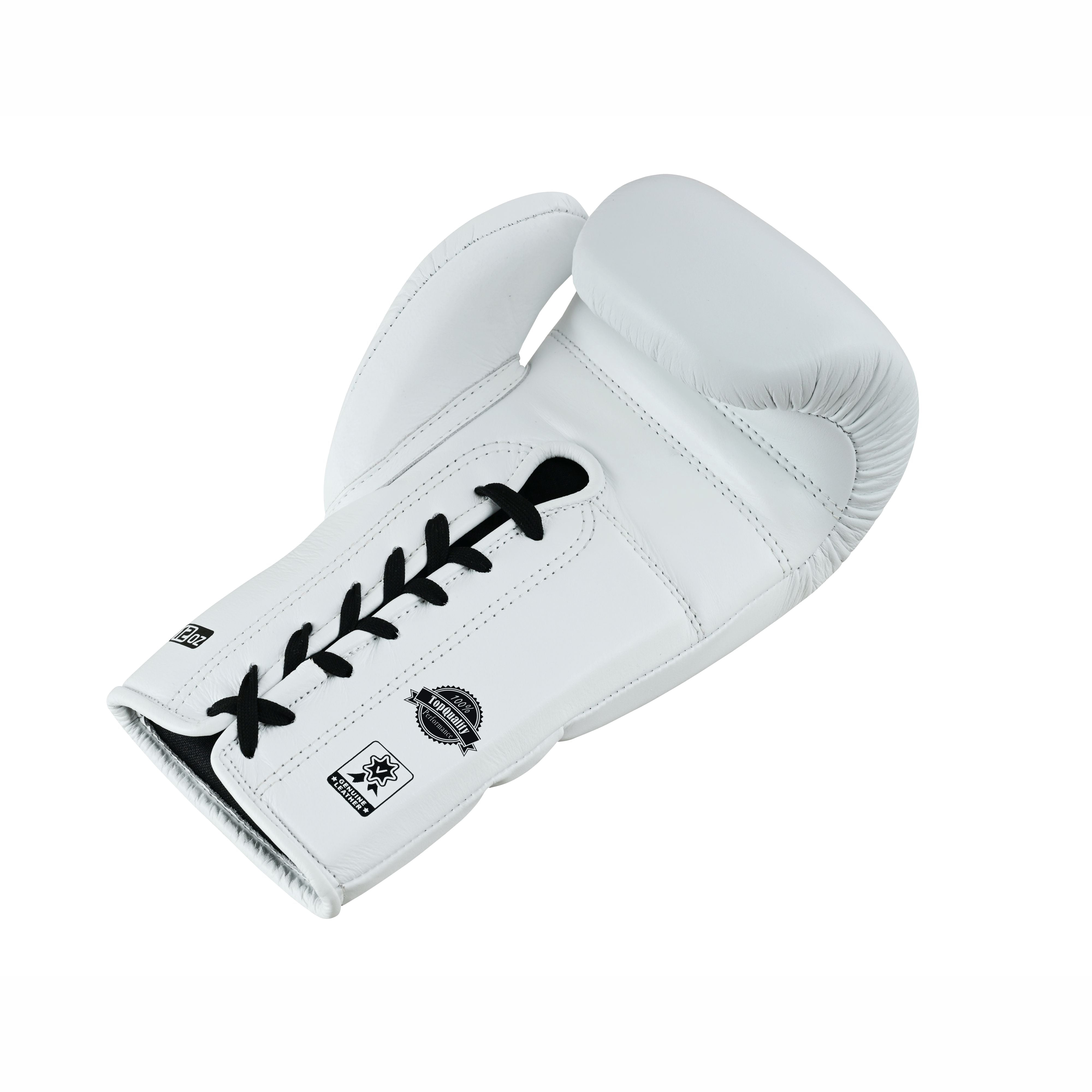 Ring Pro Sports Aura-100 Series Boxing Glove Made of Genuine Cowhide Leather for Boxing & MMA - White 16 oz