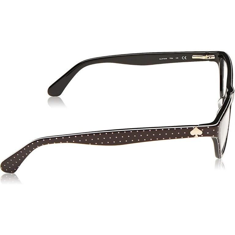 Kate Spade Alaysha 7RM Black Polka Dot Plastic Cat-Eye Eyeglasses