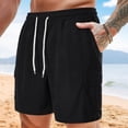 thumbnail image 4 of sunsanly Men Summer Shorts Elastic Drawstring Waist Reinforced Pockets Casual Shorts Wide Leg Sport Shorts Streetwear, 4 of 8