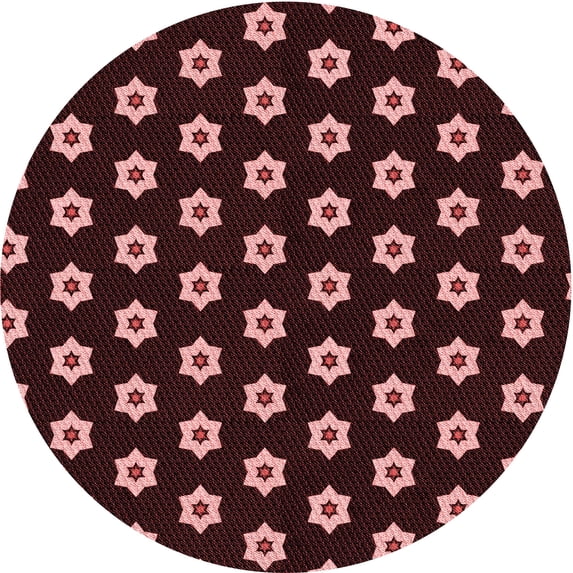 Ahgly Company Indoor Square Patterned Chocolate Brown Area Rugs, 3' Square