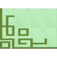 thumbnail image 1 of Ahgly Company Machine Washable Indoor Rectangle Transitional Green Area Rugs, 3' x 5', 1 of 7