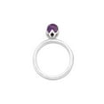 thumbnail image 4 of 1.00 Carat (Ctw) Natural Amethyst Briolette Solitaire Ring in Sterling Silver, 4 of 5
