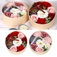 thumbnail image 4 of Injueey Flor De Jabón Artístico En Caja Redonda Con Perfumada Para La Atmósfera Maravilloso Regalo Jabones Flor Decoración peonía rosa 16.2 cm * 16.2 cm * 8.2 cm, 4 of 6