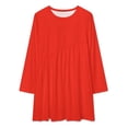 thumbnail image 2 of Pure Red Loose Dress Evening Dress Summer Dresses for Women Luxury Dress Long Sleeved Dress, 2 of 4