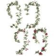 thumbnail image 2 of HESHENG Artificial Rose Vine Decorative 6.4ft Hanging Flower Vine Fake Flower Garland for Home Garden Wedding Decor, Yellow, 2 of 7