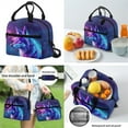 thumbnail image 6 of SEANATIVE Galaxy Wolf Backpack Lunch Bag and Pencil Case Pouch, (Set of 3), 6 of 7