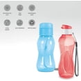 thumbnail image 3 of Milton 4-Pack Kids Water Bottles, 6 & 12 oz Leak-Free Flip Lid Sport Bottles, Red/Blue, 3 of 5