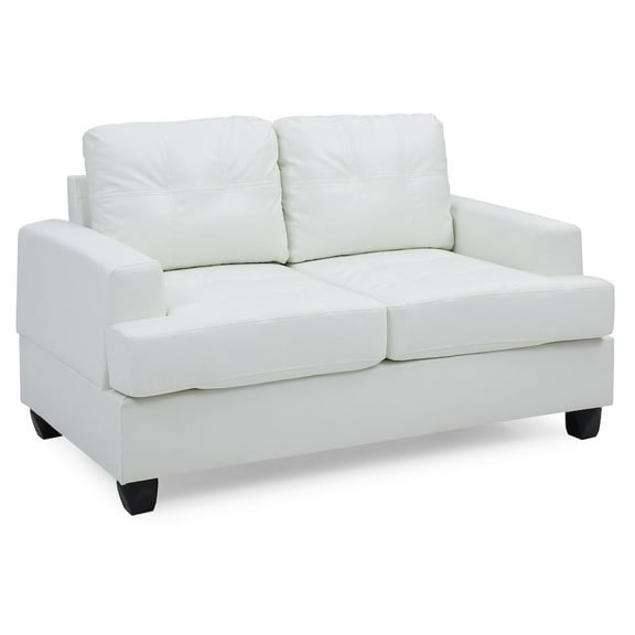 Glory Furniture Sandridge Loveseat in White Color