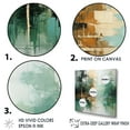 thumbnail image 3 of Designart "Echoes Of Green And White Forest" Forest Floater Framed Canvas Art Print, 3 of 5