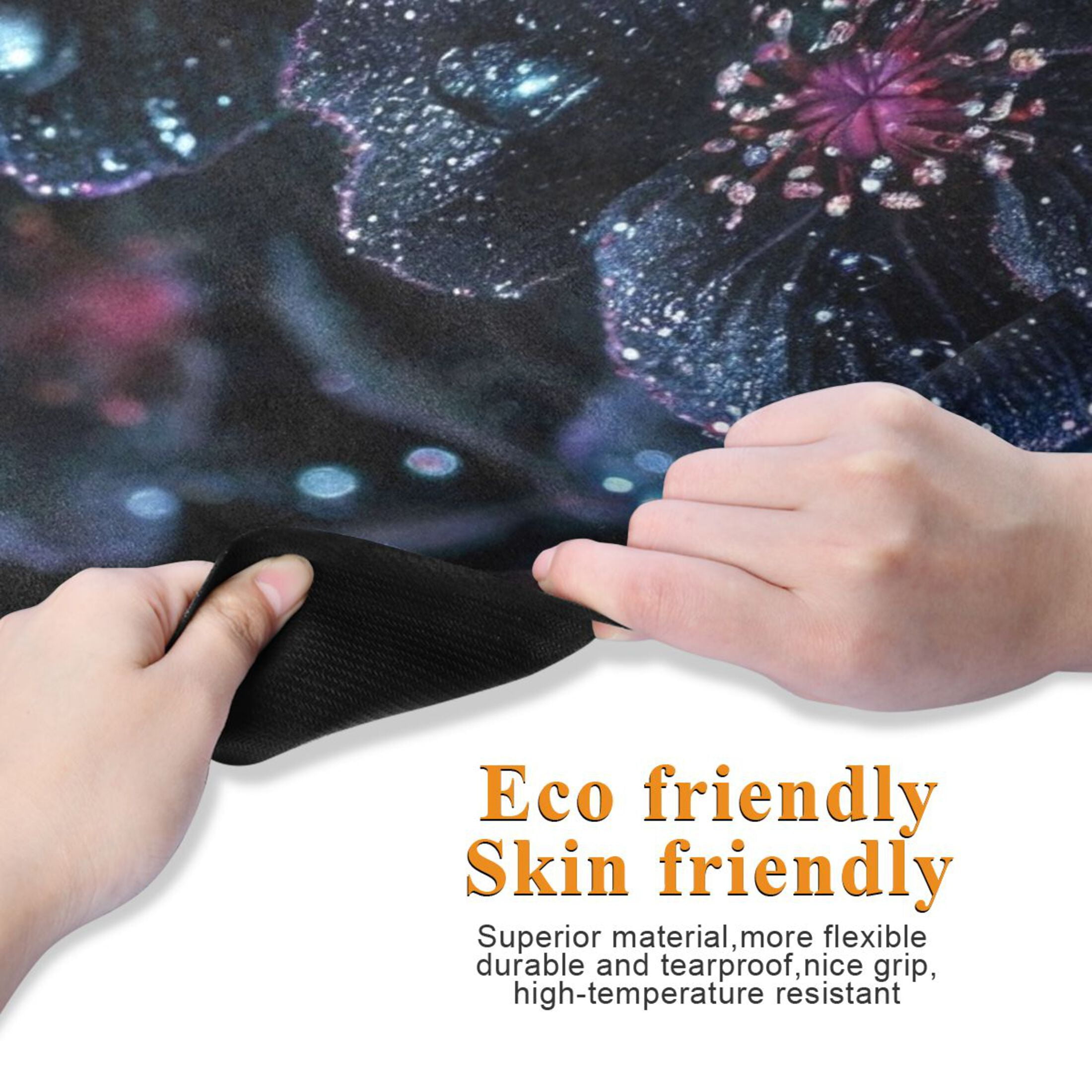 BZSMCE Yoga Mat Women Fitness Mat Galactic Bloom Pattern