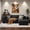 Black, variant on Asofer 75" Loveseat Corduroy Cloud Sofa, Deep Seat 2 Seater with Washable Cushion & 2 Pillows for Living Room Apartment, Gray