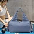 thumbnail image 1 of Sac de Yoga pour Femme, Sac de Voyage de Sport et de Mise en Forme Grande Capacité, Matériau Résistant à l'Usure, Multiples Compartiments, Séparation Humide-Sèche, Poignées Souples, Format Cabine en Avion, Fourre-Tout de Gym Léger, 1 of 2
