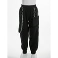 thumbnail image 5 of TiaoBug Kids Girls Hip Hop Dance Outfits Long Sleeve Mock Neck Crop Tops with Sweatpants, 5 of 7