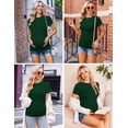 thumbnail image 3 of Weardear 3 Pack Maternity Shirts Side Ruched Pregnancy Tee Tops Crew Neck Short Sleeve Maternity Clothes, 3 of 5