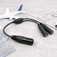 thumbnail image 2 of Auriculares inalámbricos para aviación R SPIDER GA, enchufes duales a adaptador de auriculares XLR de 5 pines Airbus, 2 of 5