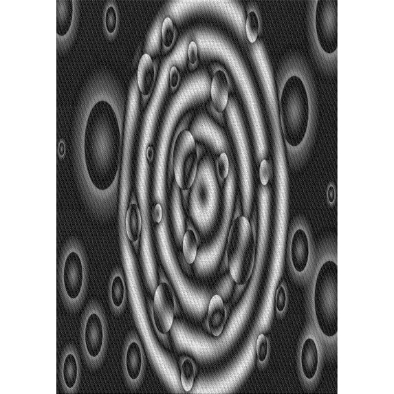 Ahgly Company Indoor Rectangle Patterned Mid Gray Novelty Area Rugs, 2' x 3'