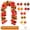 A, variant on LiUMX Thanksgiving Maple Leaf Fireplace Arch Wreath, Artificial Woven Maple Branch Garland with Orange Red Golden Brown Leaves, Flexible Rattan for Indoor Outdoor Decor