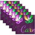 thumbnail image 6 of Dreamtimes Mardi Gras Cloth Napkins Set of 6, Oversized Washable Reusable Polyester Dinner Table Napkins for Family, Restaurant, Party Decor, 20 x 20 Inch, 6 of 7