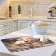 thumbnail image 6 of Run White Horse Dish Drying Mat Dish Drainer Rack Mats Water Absorbent Non-Slip Easy Clean Heat Resistant for Kitchen Counter, 6 of 8