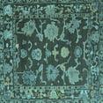 thumbnail image 1 of Ahgly Company Indoor Square Abstract Light Blue Modern Area Rugs, 5' Square, 1 of 4