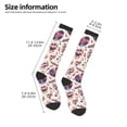 thumbnail image 2 of Naloa rock Skull record Retro Thigh High Socks Extra Long Stretchy Sock Women Over Knee High Opaque Stocking Daily Wear, 2 of 6