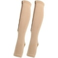 thumbnail image 1 of Calcetines ajustados tipo leggings, 1 par de medias de compresión con cremallera hasta la mitad de la pantorrilla, calcetines elásticos de rendimiento inigualable, 1 of 14