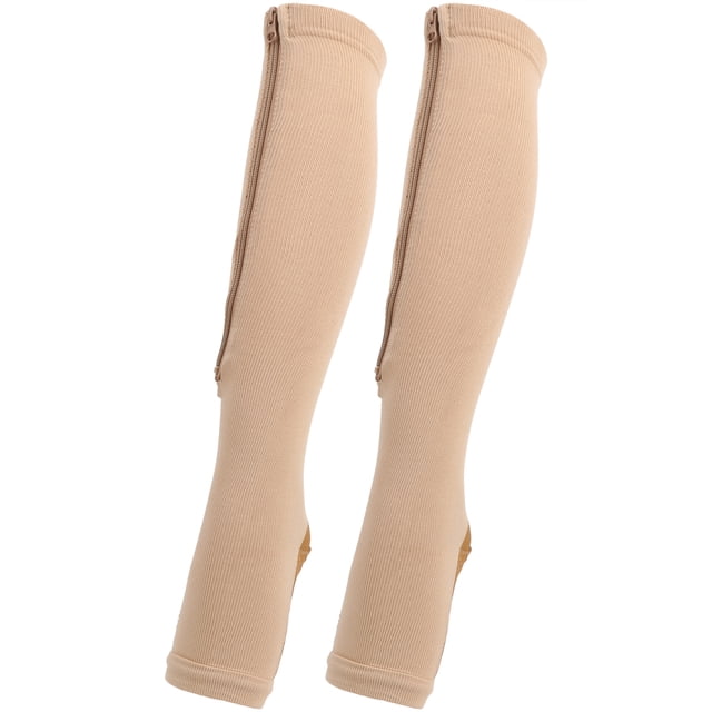 Calcetines hasta media pantorrilla con cremallera, 1 par Calcetines hasta media pantorrilla con cremallera, medias de compresión, durabilidad probada en el tiempo