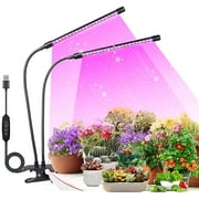 Grow Lights for Indoor Plants,  40 LED Grow Light for Seed Starting with Red Blue Spectrum, 3/9/12H Timer, 10 Dimmable Levels & 3 Switch Modes, Adjustable Gooseneck Suitable for Various Plant