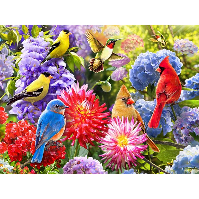 Cuadros Decorativos DIY diamante pintura flor pájaro completo redondo taladro arte cuadro decoración del hogar Sywqhk Nuevos Originales
