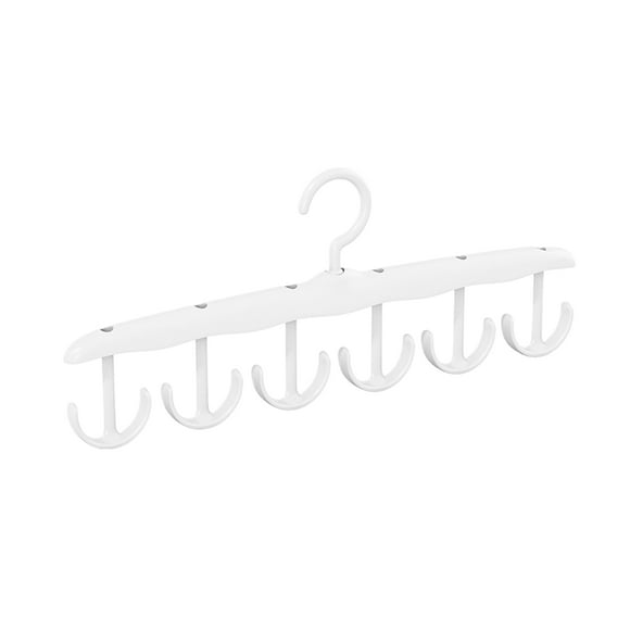 Xingzhi 2pieces Multiple Hooks Clothes Hanger Stand Space-saving Coat Hanger Organizer white