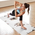 thumbnail image 6 of Pug and Footprint Hot Yoga Mat Towel Non Slip for Hot Yoga - Quick-Drying Yoga Mat Cover with 4 Corner Pockets with Travel Bag - Hot Yoga Towel Non Slip Grip Moisture Wicking Sweat 70"x26", 6 of 6