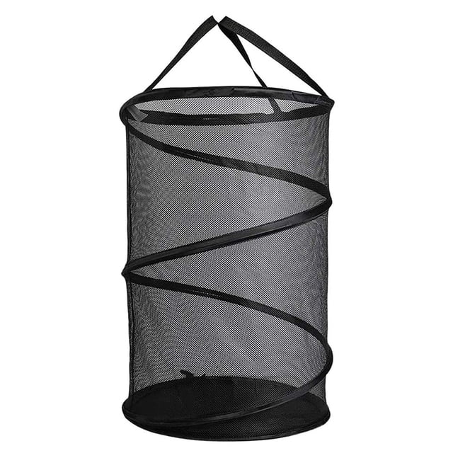 Contenedor de lavandería Cesto de ropa plegable Poliéster Malla para el hogar Organizador de cesto en espiral Noticed HA003868-00