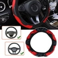thumbnail image 2 of Universal Anti-Slip Steering Wheel Cover - Breathable Microfiber PU Leather Auto Interior Protector - All-Season Car Wheel Grip for Comfort, 2 of 8