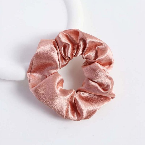 Anillo de pelo de rosa de satén para el intestino grueso, accesorios para el cabello de cuerda para el cabello de rosa dulce de súper hada de primavera y verano para mujeres coreanas