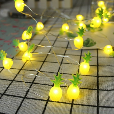 Small Patio Lighting Ideas 20 LED Christmas Lights Flamingo Pineapple Fairy String Party Patio Girl Bedroom Xmas Decors Lamp String Hanging Small Lantern ()