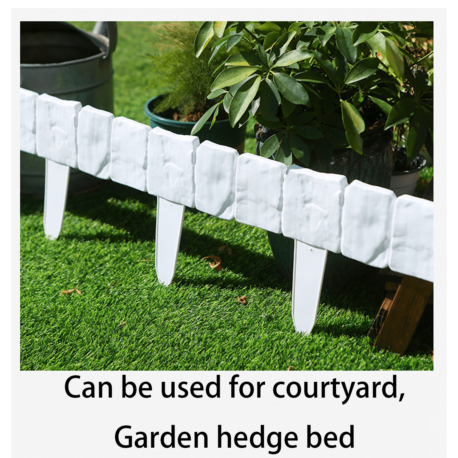 ICERUN 10Pcs Landscape Edging,Durable Garden Edging Borders,Effect Fence Border