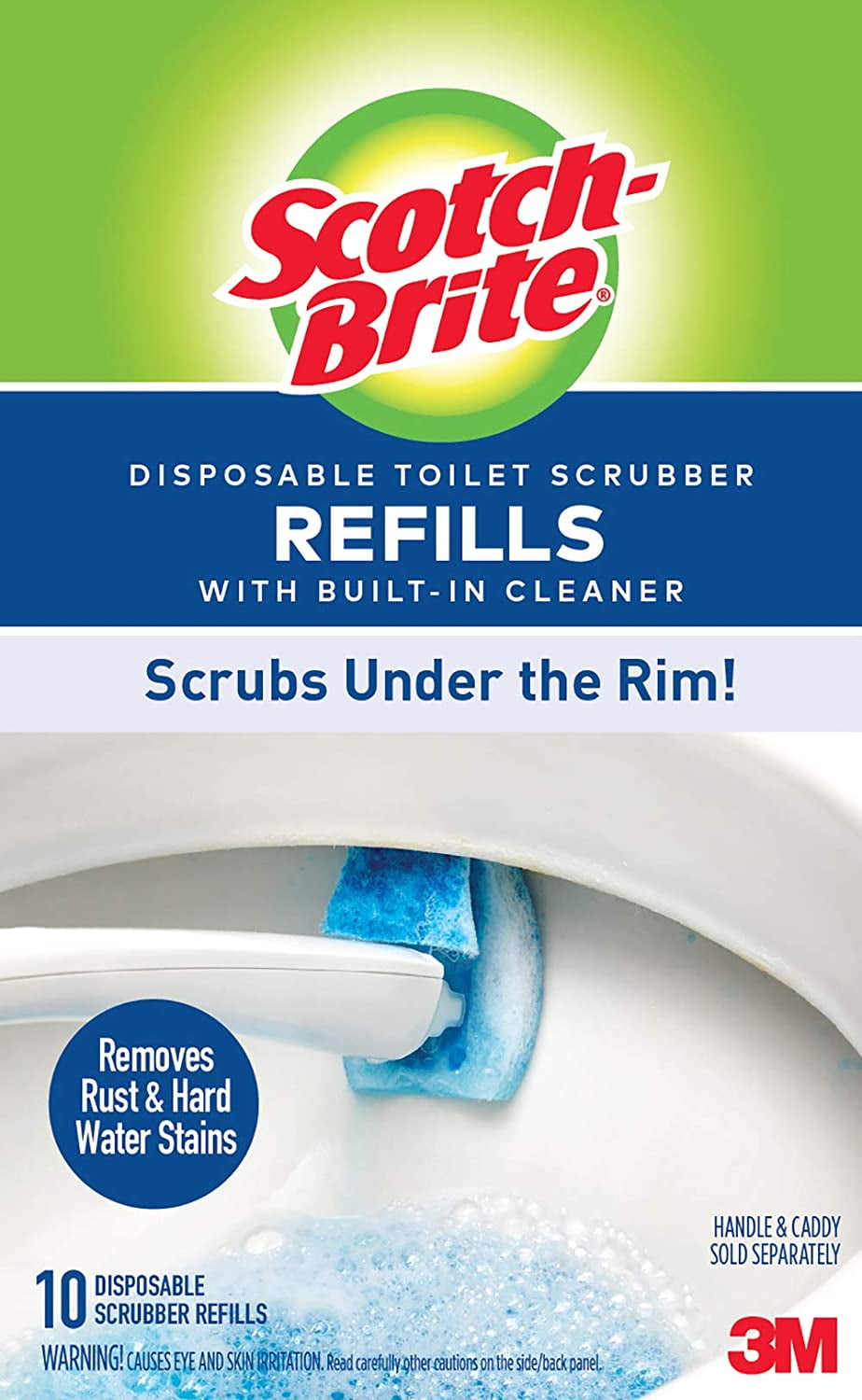 ScotchBrite 10 Refills Disposable Toilet Cleaning System, Removes Rust & Hard Water Stains