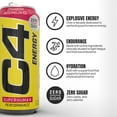 thumbnail image 3 of (4 pack) C4 Energy Drink + Strawberry Watermelon Ice + Zero Sugar + Explosive Energy + 16oz Single Can, 3 of 15