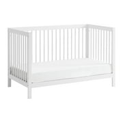 Oxford Baby Essential Isl Size 4-in-1 Convertible Crib with Round Spindles, White