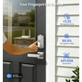 thumbnail image 6 of Veise Built-in Wifi Smart Door Lock with Lever Handle Set, Electronic Digital Keypad Deadbolt for Front Door with Fingerprint, Satin Nickel, 6 of 9