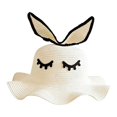 thumbnail image 4 of Sombrero de conejito con visera ancha, sombrero para el sol, sombrero de playa de moda, sombrero de cubo transpirable Blanco como la leche, 4 of 8