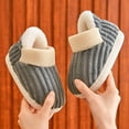 thumbnail image 6 of Girls Slippers Kids Home Cotton Comfy House Bedroom Home Winter Warm Indoor Shoes,Toddler Slippers(Size:7-8 Years), 6 of 7