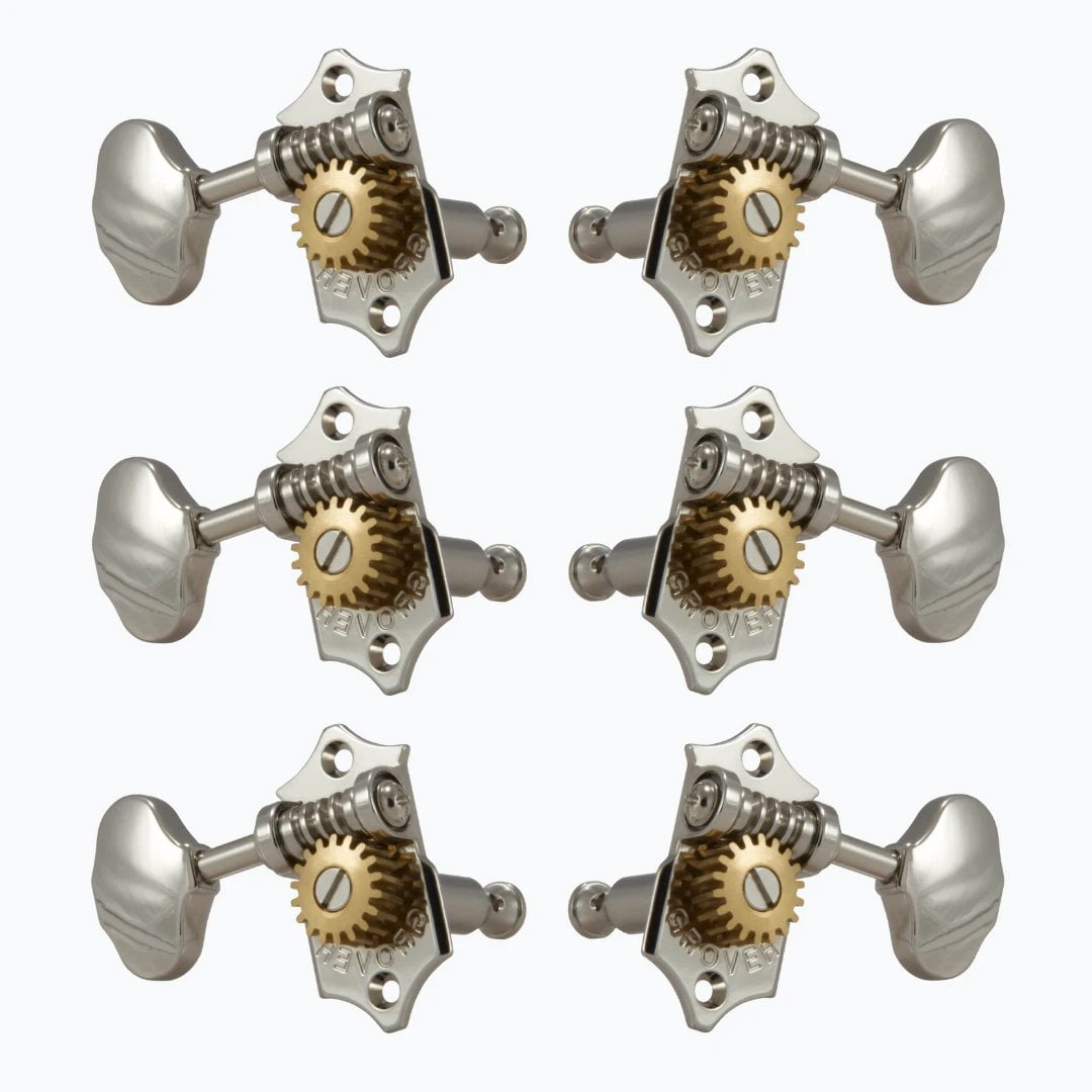 Grover V97-18NA Sta-Tite 18:1 3x3 Guitar Tuners Nickel, Vertical