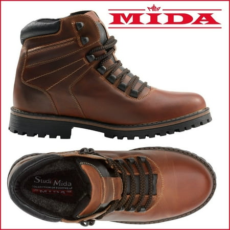 Mida Mida Mena S Winter Boots Leather And Fur Waterproof Snow Shoes Non Slip Oc Systemsole Safety Ice Footwear Warm And Comfortable Walmart Com Walmart Com