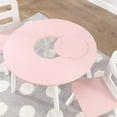 thumbnail image 5 of KidKraft Wooden Kids Round Storage Table & 2 Chair Set, Pink & White, For Ages 3+, 5 of 13