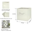thumbnail image 3 of Mainstays Collapsible Cube Fabric Storage Bins (10.5" x 10.5"), Vanilla Dream, 6 Pack, 3 of 6